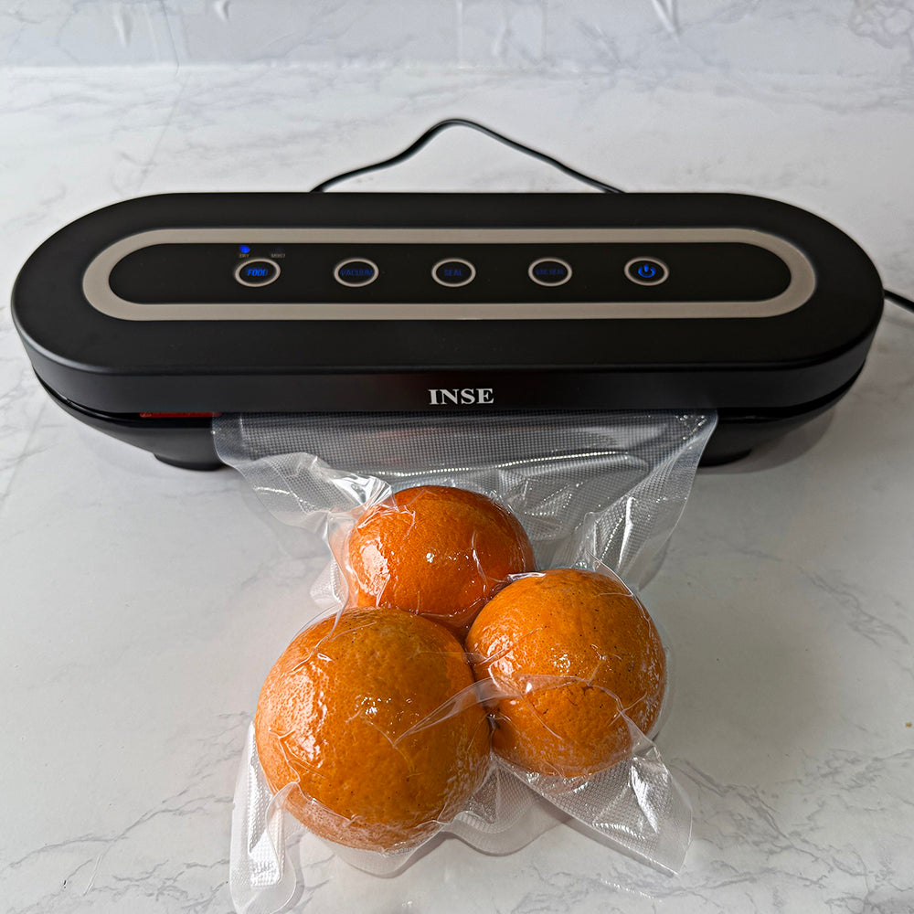INSE Vacuum Packaging Machine,Vacuum Sealer Machine, Automatic Vacuum Packaging Machine for Food with 40 Bags,Dry&Wet&Extra Wet modes, LED Indicator, Easy to Clean-PM01