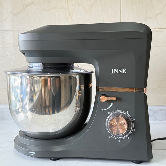 INSE Stand Mixer,7.4-QT ultra-large capacity,660W 6-Speed,Tilt-Head Food Mixer, Kitchen Electric Mixer with SS Dough Hook, SS Beater& Metal Head Whisk-S9M