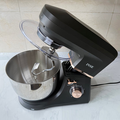 INSE Stand Mixer,7.4-QT ultra-large capacity,660W 6-Speed,Tilt-Head Food Mixer, Kitchen Electric Mixer with SS Dough Hook, SS Beater& Metal Head Whisk-S9M